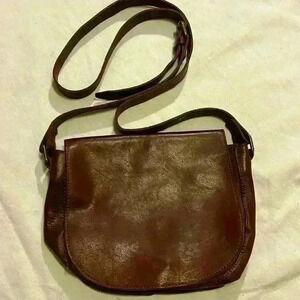 Fat Face United Kingdom,brown chestnut, crossbody, suede unique purse​